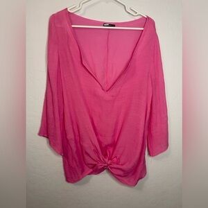 Pink Knotted Top
